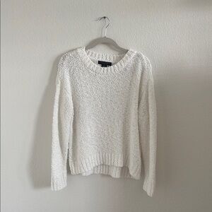 Sanctuary White Crew Neck Sweater Cozy Knit